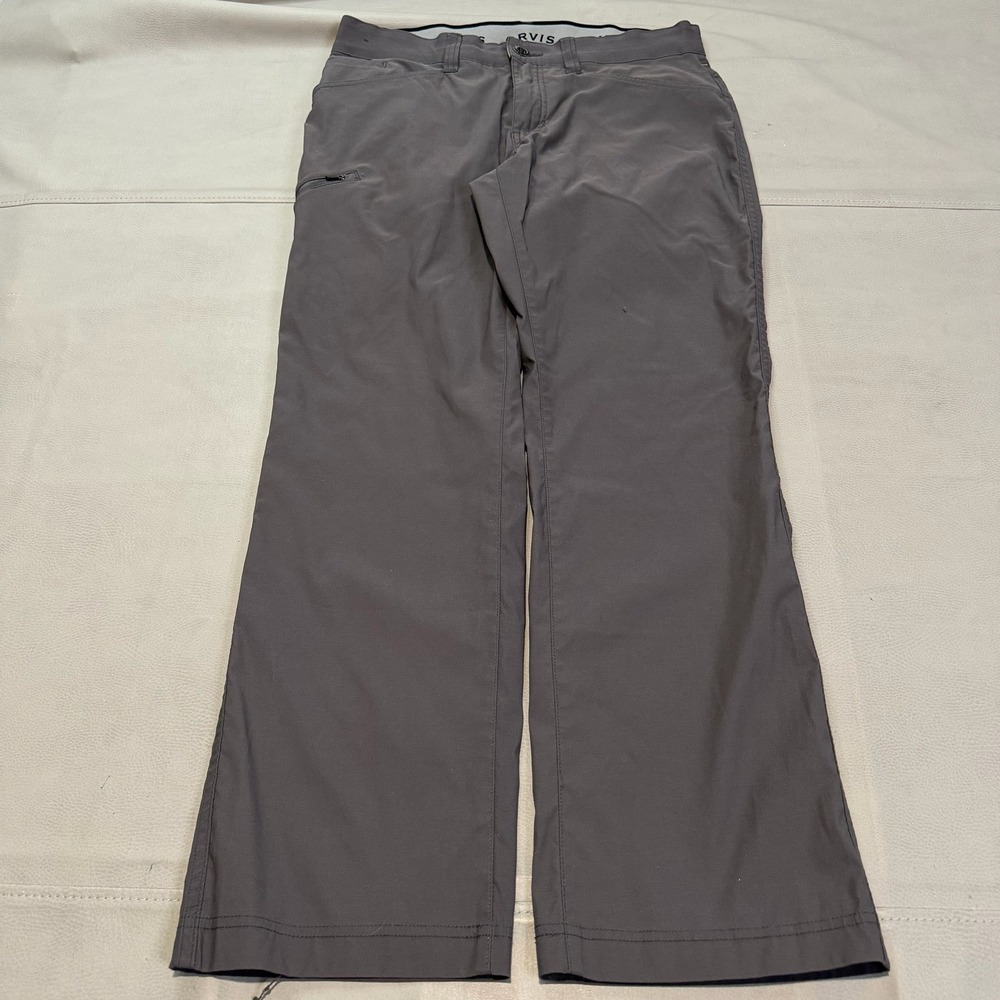 ORVIS Men Gray Commuter Traveler Nylon Stretch Outdoor Hike Pant Y2K 32x30-5255